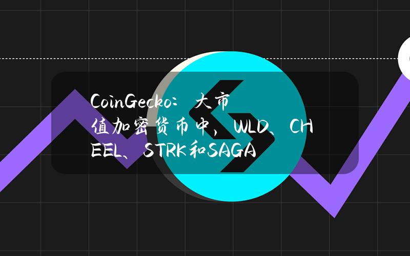 CoinGecko：大市值加密货币中，WLD、CHEEL、STRK和SAGA流通最低