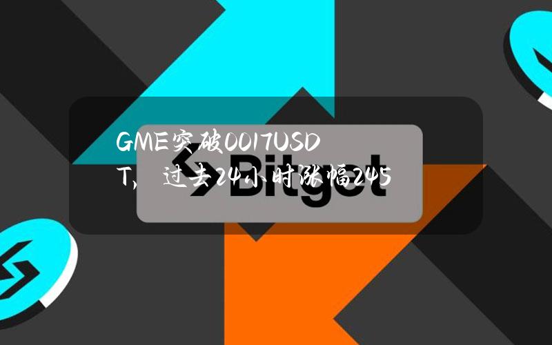 GME突破0.017USDT，过去24小时涨幅245%